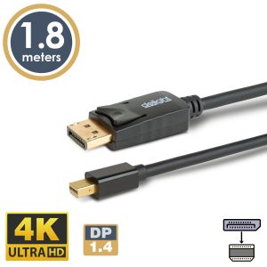DisplayPort - Mini Displayport kábel - 1.4 - 4K - 1,8 m    Delight 20336B