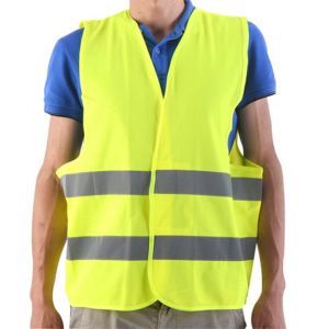 Fényvisszaverő biztonsági mellény – 2. osztály, sárga – EN ISO 20471 tanúsítvánnyal    Carguard 55897D