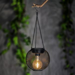 LED-es szolár lámpa - felakasztható - 14,5 x 13,5 cm    Garden of Eden 11256