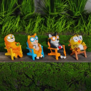 LED-es szolár állatfigurák - 4 féle - 2 x melegfehér LED - 15 cm Garden of Eden 11425