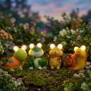 Szolár állatfigurák - 4 féle - 2 melegfehér LED - 9 cm    Garden of Eden 11429A