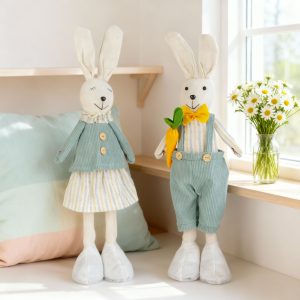 Textil dekoráció - nyuszi - 50 x 17 x 8 cm - 2 féle     11580