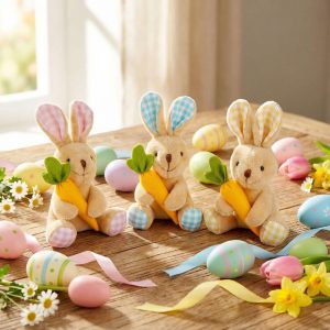 Textil dekoráció - nyuszi - 15 cm - 3 féle     11582