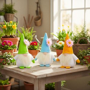 Textil dekoráció - manó - 15 cm - 3 féle     11586