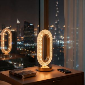 Asztali lámpa - arany - állítható színhőmérséklet, fényerő - akkumulátoros - USB    Phenom 12504