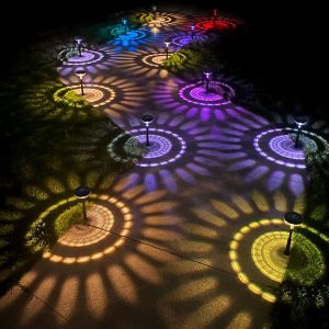 Leszúrható szolár lámpa - 1 + 1 melegfehér / RGB SMD LED - fekete - 53 x 11,4 cm    Garden of Eden 13015