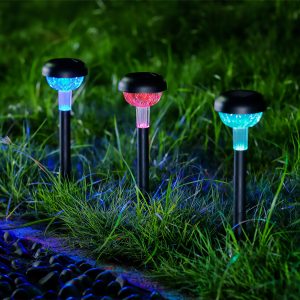 Leszúrható szolár lámpa - RGB LED - 7 x 30 cm - színváltós    Garden of Eden 13016