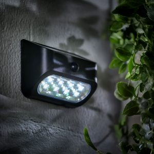 Mozgásérzékelős szolár lámpa - 14 x 6,5 x 10 cm - 8 x SMD LED    Garden of Eden 55282