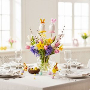 Húsvéti dekoráció - nyuszi, filc - 33 cm - 2 db     57950