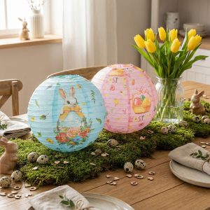 Húsvéti dekoráció - lampion - papír - Ø30 cm     57989