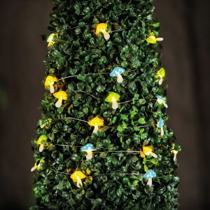 Szolár LED fényfüzér - gomba - 2,4 m - 25 LED - melegfehér    Garden of Eden 58220C