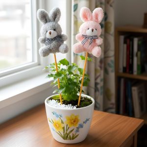 Leszúrható dekoráció - nyuszi - 50 x 12 cm - 4 féle     59509