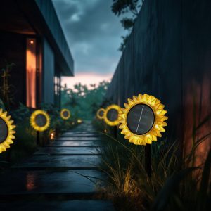 Szolár napraforgó - sárga - leszúrható / felakasztható - 13 x 6,5 x 35 cm    Garden of Eden 11761B