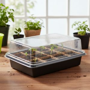 Palántanevelő tálca átlátszó kupolával - 20 x 15 x 10 cm     11990