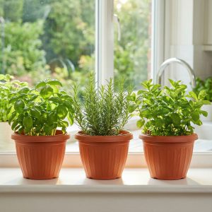 Műanyag virágcserép - terrakotta - 20 cm     11991