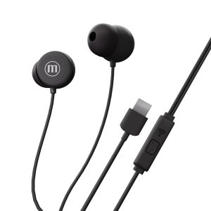 Maxell vezetékes fülhallgató - fekete - USB-C (INBAX)    Maxell 52049