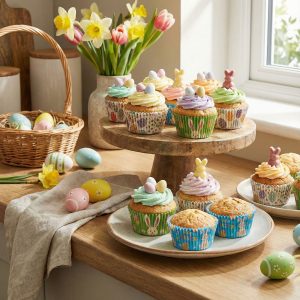 Muffin papír szett - húsvéti 100 db (25 x 4 szín) - 7 x 5 x 3,2 cm     57170A