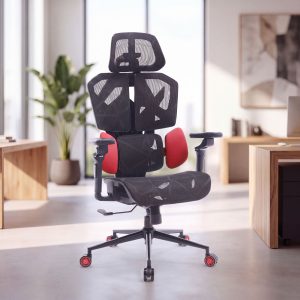 TitanMesh Pro Irodai forgószék oldalpárnával - piros - 119 x 72 x 73 cm BeMaDa BMD1123RD