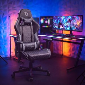 TItanForce gamer szék párnával - fekete/szürke - 122 x 65 x 53 cm BeMaDa BMD1124GY