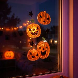 Halloween-i gél ablakmatrica szett - 15 x 25 cm - 3 féle Bewello 56612