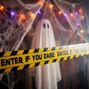 Halloween-i figyelmeztető szalag dekoráció - 3 x 6 m Bewello 56629