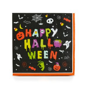 Halloween-i papírszalvéta - "Happy Halloween" - 2 rétegű - 33 x 33 cm - 16 db / csomag    Bewello 56631B