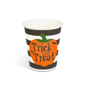 Halloween-i papírpohár - tök - 2,5 dl - 8 db / csomag    Bewello 56632A