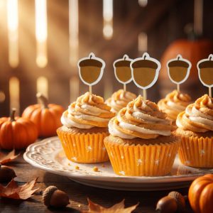 Muffin papír szett - pálcikákkal - 24 + 24 db    Bewello 59048B